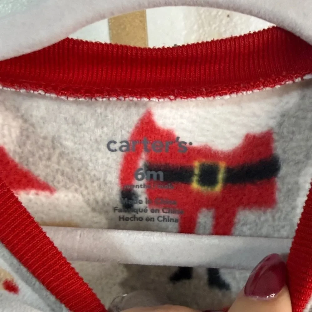 Christmas-Santa Print and present- Baby Onesie - 6months